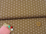 Asanoha Star Pattern on Brown (Length) 1=0.25yard