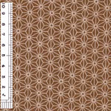 Asanoha Star Pattern on Brown (Length) 1=0.25yard