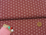 Asanoha Star Pattern on Wine (Length) 1=0.25yard