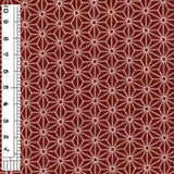 Asanoha Star Pattern on Wine (Length) 1=0.25yard