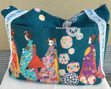 Maiko Girls on a Walk - Black (Length) 1=0.25yard