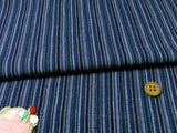 Yarn Dye Shijira Stripes - Indigo (Length) 1=0.25yard