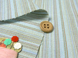 Yarn Dye Shijira Stripes - Light Blue (Length) 1=0.25yard
