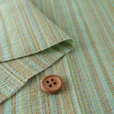 Yarn Dye Shijira Stripes - Green (Length) 1=0.25yard