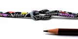 Chirimen Fabric Cord - 1/9in Cherry Kanoko Dots on Black (Quantity) 1=1yard