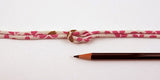 Chirimen Fabric Cord - 1/9in Adorable Cherry Blossoms White (Quantity) 1=1yard