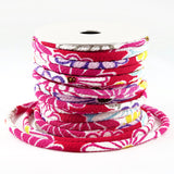 Chirimen Fabric Cord - 1/9in Gorgeous Mums Red (Quantity) 1=1yard