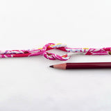 Chirimen Fabric Cord - 1/9in Gorgeous Mums Red (Quantity) 1=1yard