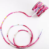 Chirimen Fabric Cord - 1/9in Gorgeous Mums Red (Quantity) 1=1yard