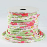Chirimen Fabric Cord - 1/9in Spring Blossoms Yellow-Green (Quantity) 1=1yard