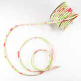 Chirimen Fabric Cord - 1/9in Spring Blossoms Yellow-Green (Quantity) 1=1yard