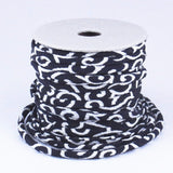 Chirimen Fabric Cord - 1/9in Arabesque Pattern Navy (Quantity) 1=1yard