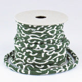 Chirimen Fabric Cord - 1/9in Arabesque Pattern Green (Quantity) 1=1yard