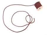 Chirimen Fabric Cord - 1/9in Red Kanoko Dots on Black (Quantity) 1=1yard