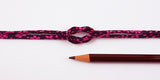 Chirimen Fabric Cord - 1/9in Pink Cherry Blossoms on Dark Navy (Quantity) 1=1yard