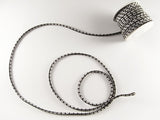 Chirimen Fabric Cord - 1/9in Shuriken Square Pattern Gray (Quantity) 1=1yard