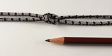 Chirimen Fabric Cord - 1/9in Shuriken Square Pattern Gray (Quantity) 1=1yard