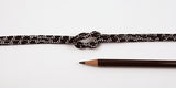 Chirimen Fabric Cord - 1/9in Dotted Kagome Lattice Pattern on Black (Quantity) 1=1yard