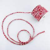 Chirimen Fabric Cord - 1/9in Hikita Dots Red (Quantity) 1=1yard
