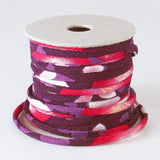Chirimen Fabric Cord - 1/9in Modern Peonies Purple (Quantity) 1=1yard