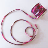 Chirimen Fabric Cord - 1/9in Modern Peonies Purple (Quantity) 1=1yard