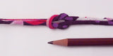 Chirimen Fabric Cord - 1/9in Modern Peonies Purple (Quantity) 1=1yard