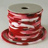 Chirimen Fabric Cord - 1/9in Modern Peonies Red (Quantity) 1=1yard