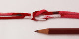 Chirimen Fabric Cord - 1/9in Modern Peonies Red (Quantity) 1=1yard