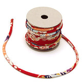 Chirimen Fabric Cord - 1/8in Red Cherry (Quantity) 1＝1yard