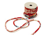 Chirimen Fabric Cord - 1/8in Red Cherry (Quantity) 1＝1yard