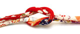 Chirimen Fabric Cord - 1/8in Red Cherry (Quantity) 1=1yard