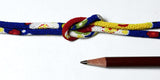 Chirimen Fabric Cord - 1/8in Peonies on Dark Blue (Quantity) 1=1yard