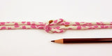 Chirimen Fabric Cord - 1/8in Adorable Cherry Blossoms White (Quantity) 1=1yard
