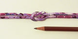 Chirimen Fabric Cord - 1/8in Wild Cherry Blossoms Purple (Quantity) 1=1yard