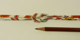 Chirimen Fabric Cord - 1/8in Mums in Shippo Circles Ivory (Quantity) 1=1yard