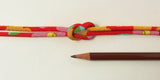 Chirimen Fabric Cord - 1/8in Plump Peonies Red (Quantity) 1=1yard