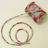 Chirimen Fabric Cord - 1/8in Plump Peonies Light Blue (Quantity) 1=1yard