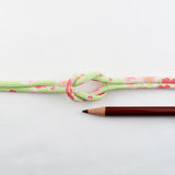 Chirimen Fabric Cord - 1/8in Spring Blossoms Yellow-Green (Quantity) 1=1yard