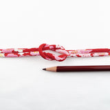 Chirimen Fabric Cord - 1/8in Spring Blossoms Red (Quantity) 1=1yard