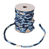Chirimen Fabric Cord - 1/8in Spring Blossoms Navy (Quantity) 1=1yard