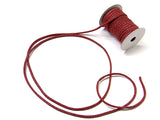 Cotton Fabric Cord - 1/8in Swirls on Wine (Quantity) 1=1yard