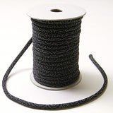 Cotton Fabric Cord - 1/8in Swirls on Black (Quantity) 1=1yard