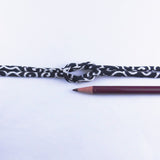 Chirimen Fabric Cord - 1/8in Arabesque Pattern Navy (Quantity) 1=1yard