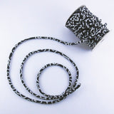 Chirimen Fabric Cord - 1/8in Arabesque Pattern Navy (Quantity) 1=1yard