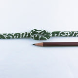 Chirimen Fabric Cord - 1/8in Arabesque Pattern Green (Quantity) 1=1yard