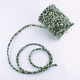Chirimen Fabric Cord - 1/8in Arabesque Pattern Green (Quantity) 1=1yard