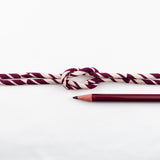 Chirimen Fabric Cord - 1/8in Arrow Pattern Dark Purple (Quantity) 1=1yard