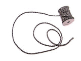 Chirimen Fabric Cord - 1/8in Mum Diamond Pattern on Black (Quantity) 1=1yard