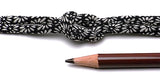 Chirimen Fabric Cord - 1/8in Mum Diamond Pattern on Black (Quantity) 1=1yard