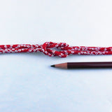 Chirimen Fabric Cord - 1/8in Hikita Dots Red (Quantity) 1=1yard